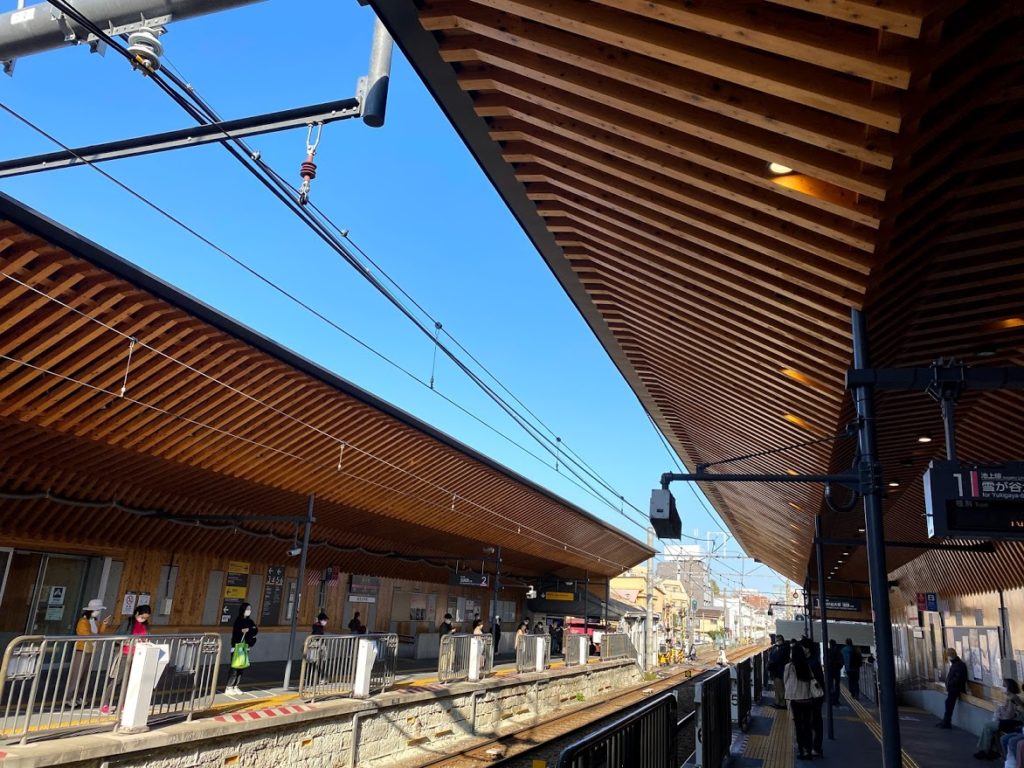 東急池上線旗の台駅のホーム